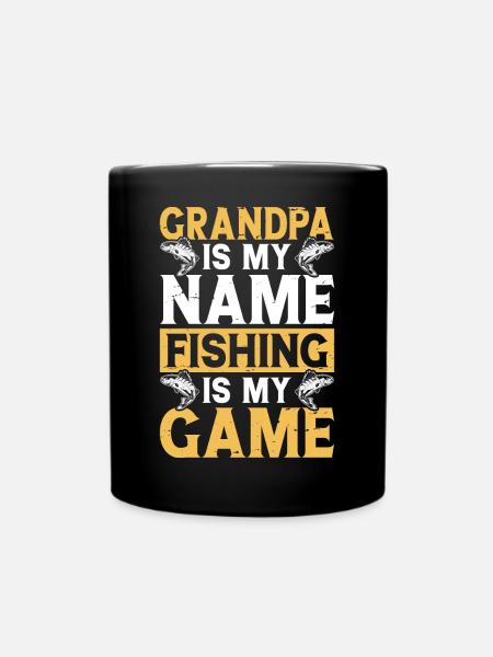 Opa Angler Angeln Fischen - Tasse einfarbig - Schwarz