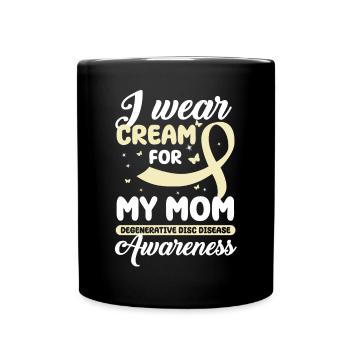 I wear cream for my mother - consciousness - Full Colour Mug - black - Front