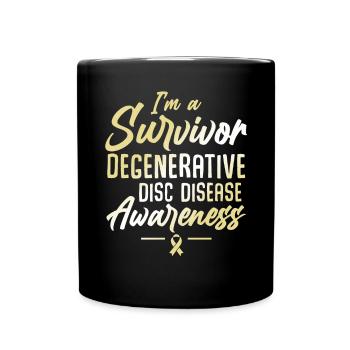 I'm a survivor month of awareness - Full Colour Mug - black - Front