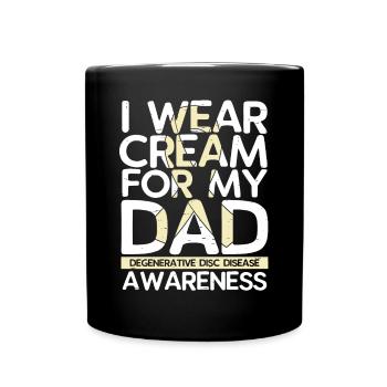 I wear cream for my father - consciousness - Full Colour Mug - black - Front