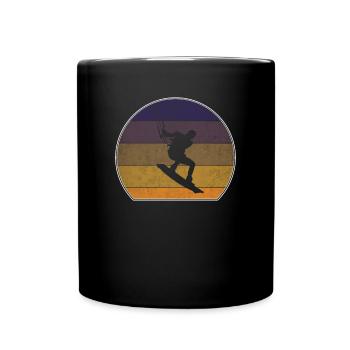 Kitesurf rétro Sunset Kitesurf - Mug uni - noir - Devant