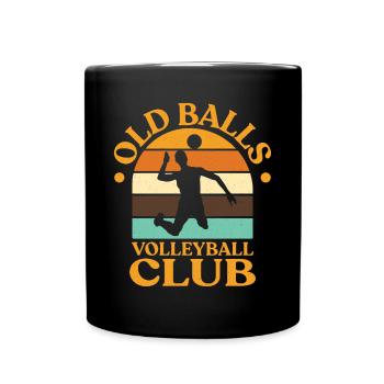 Old Balls Volleyball Retro Men Vintage Spiker - Tasse einfarbig - Schwarz - Vorne
