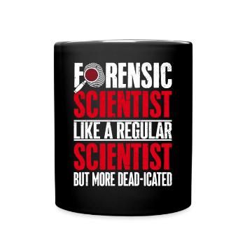 Funny coroner, but death-yearning - Full Colour Mug - black - Front