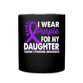 Wear purple for Awareness Month - Full Colour Mug - black - Front