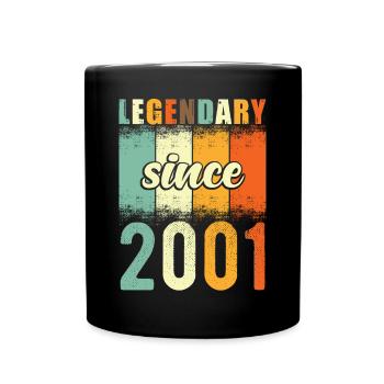 Légendaire depuis 2001 Retro Vintage Anniversaire - Mug uni - noir - Devant