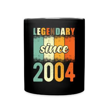 Légendaire depuis 2004 Retro Vintage Anniversaire - Mug uni - noir - Devant