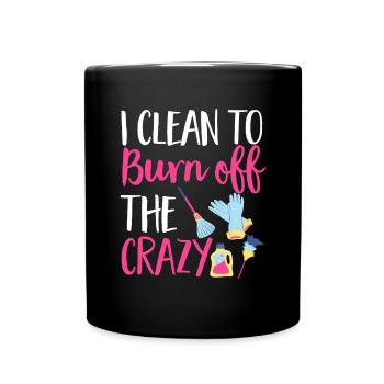 Aide domestique, femme de ménage, femme de ménage - Mug uni - noir - Devant