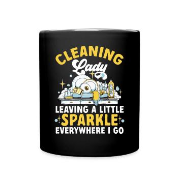 Aide domestique, femme de ménage, femme de ménage - Mug uni - noir - Devant