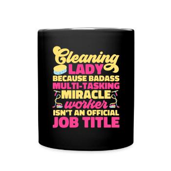Aide domestique, femme de ménage, femme de ménage - Mug uni - noir - Devant