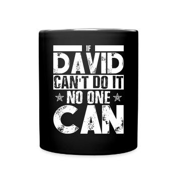 Funny Dad David Name Forename - Full Colour Mug - black - Front