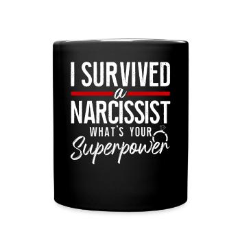 Fête de divorce heureuse J’ai survécu à un - Mug uni - noir - Devant