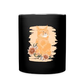 Miezekatze Kätzchen Hauskatze Katzenliebhaber - Tasse einfarbig - Schwarz - Vorne