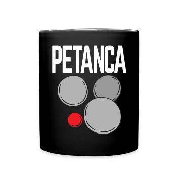 Bolas de Petanca Boule Kugeln für Bouler Petanque - Tasse einfarbig - Schwarz - Vorne