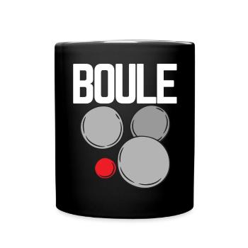 Boule boule boules pour bouler pétanque - Mug uni - noir - Devant