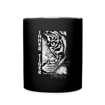 Inner Tiger Königstiger Wildkatze Sibirischer - Tasse einfarbig - Schwarz - Vorne