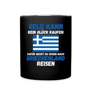 Griechen Grieche Griechenland - Tasse einfarbig - Schwarz - Vorne