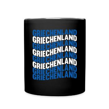 Griechen Grieche Griechenland - Tasse einfarbig - Schwarz - Vorne
