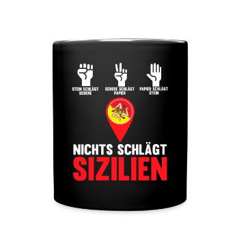 Sizilianer Sizilianisch Sizilien - Tasse einfarbig - Schwarz - Vorne
