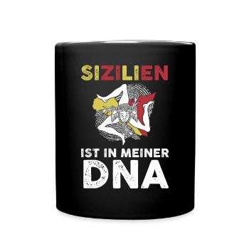 Sizilianer Sizilianisch Sizilien - Tasse einfarbig - Schwarz - Vorne