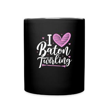 Baton Twirling Gymnastics Gymnastics Gift - Full Colour Mug - black - Front