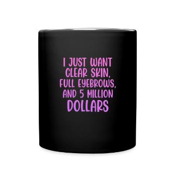 Kosmetikerin Kosmetik Make-up Geschenk - Tasse einfarbig - Schwarz - Vorne