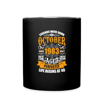 October 1983 40th birthday 40 years gift - Full Colour Mug - black - Front