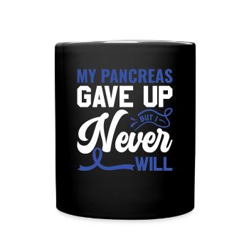 Mon pancréas a abandonné mais je ne le ferai jamais - diabétiques - Mug uni - noir - Devant