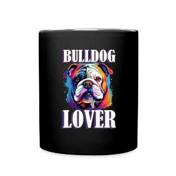 British English Bulldog lover - Bulldog lover - Full Colour Mug - black - Front