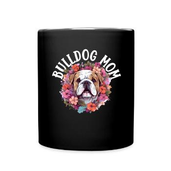 British English Bulldog lover - Bulldog Mom - Full Colour Mug - black - Front