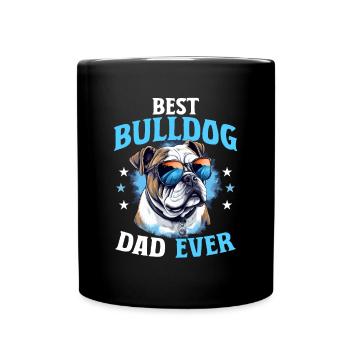 Amateur de bouledogue anglais britannique Le meilleur père bouledogue - Mug uni - noir - Devant