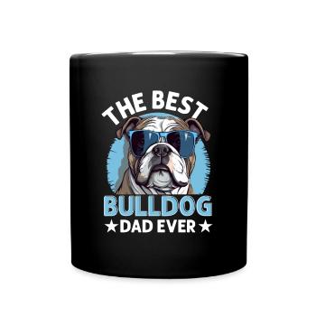 British English Bulldog aime le meilleur père Bulldog de tous les temps - Mug uni - noir - Devant