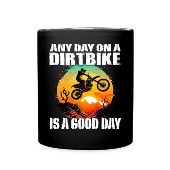Le motocross n’importe quel jour sur un Dirtbike est une bonne journée MX - Mug uni - noir - Devant