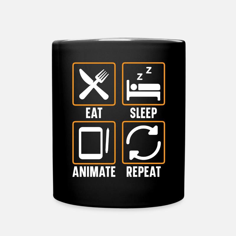 3d Animator Animate Key Frames Rendering Animation - Full Colour Mug - black