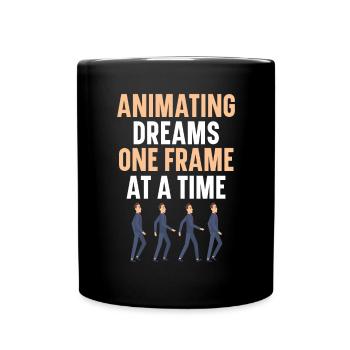 3D-Animator Animieren von Keyframes, Rendern von Animationen - Tasse einfarbig - Schwarz - Vorne