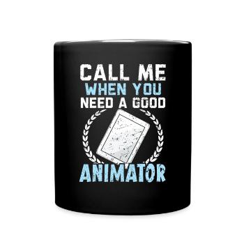 3D-Animator Animieren von Keyframes, Rendern von Animationen - Tasse einfarbig - Schwarz - Vorne