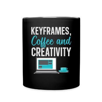 3D-Animator Animieren von Keyframes, Rendern von Animationen - Tasse einfarbig - Schwarz - Vorne
