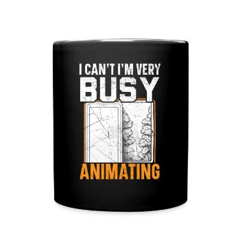 3D-Animator Animieren von Keyframes, Rendern von Animationen - Tasse einfarbig - Schwarz - Vorne