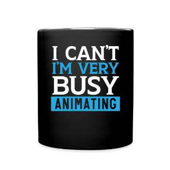 3D-Animator Animieren von Keyframes, Rendern von Animationen - Tasse einfarbig - Schwarz - Vorne