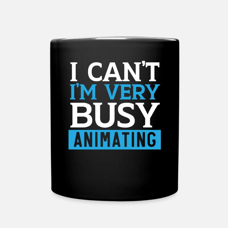 3D-Animator Animieren von Keyframes, Rendern von Animationen - Tasse einfarbig - Schwarz