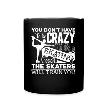 Figure Skating Crazy Figure Skating Coach - Full Colour Mug - black - Front