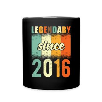 Legendary since 2016 Retro Vintage Birthday - Full Colour Mug - black - Front