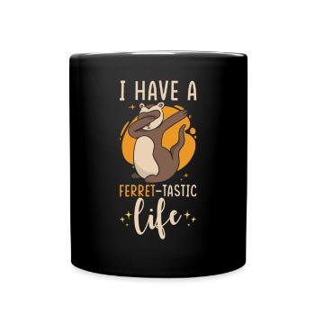 Ferret gift for ferret owners - Full Colour Mug - black - Front