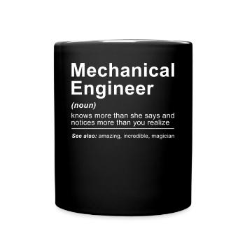 Definition of Mechanical Engineer - Full Colour Mug - black - Front