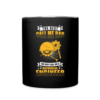 Papa ingénieur mécanicien - Mug uni - noir - Devant