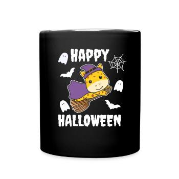 Girafe Joyeux Halloween Sorcière Enfants Sorcière Costume de Sorcière - Mug uni - noir - Devant