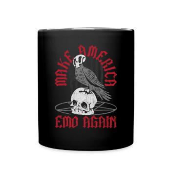 Emoticon Make America Emo Again Emocore Aesthetic - Tasse einfarbig - Schwarz - Vorne