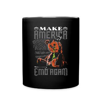 Emoticon Make America Emo Again Emocore Aesthetic - Tasse einfarbig - Schwarz - Vorne