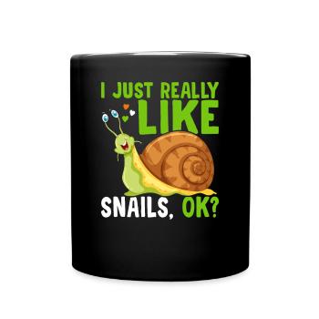 Snail lovers as well as snail owners, sluggish - Full Colour Mug - black - Front