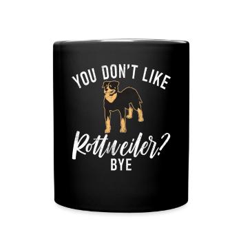 Rottweiler Gifts - Tasse einfarbig - Schwarz - Vorne