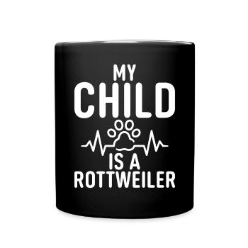 Rottweiler Gifts - Tasse einfarbig - Schwarz - Vorne